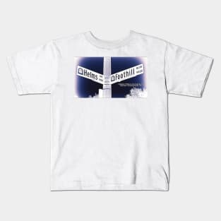 Helms Avenue & Foothill Boulevard, Rancho Cucamonga, California by Mistah Wilson Kids T-Shirt